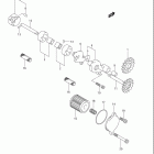 RM Z450 Масляный и водяной насос. фильтр масленый