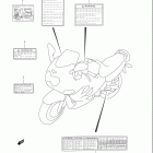 GSX750F KATANA Наклейки предупреждения