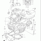 VS800 Boulevard S50 Головка цилиндров (задняя)