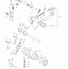 DR Z125,L Механизм  переключения передач