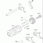 RM65 Gear change drum / shift fork