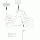 VS800GL INTRUDER Наклейки предупреждения