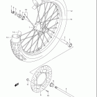 DR Z125,L Front wheel (dr-z125lk3 / lk4 / lk5 / lk6 / lk7)