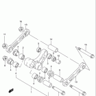 RM125 Rear cushion lever (model w / x)