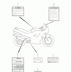 GSX750F KATANA Наклейки предупреждения