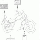 VS800GL INTRUDER Наклейки предупреждения
