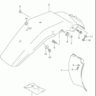 DR350 Rear fender - label (model r / s / t)