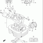 DR350SE Головка цилиндра
