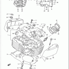 VS1400GLP Головка цилиндров (задняя)