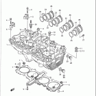 GSX1100F Головка цилиндра