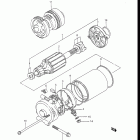 GV1400GD, GT, GC, 1986-1988 Стартер электрический