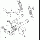 VS700GLF, GLP, GLEF, GLEP 1986-1987 Rear swinging arm (vs700glfg / glpg ~f.no.115898)