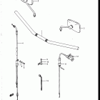 VS700GLF, GLP, GLEF, GLEP 1986-1987 Handlebar - control cable (vs700glfg / glefg / glfh / gl...