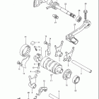 RM125 1984-1985 Механизм  переключения передач