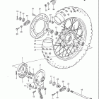 RM125 1984-1985 Rear wheel (model e)