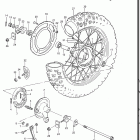 RM80 1983-1985 Rear wheel (model e / f)