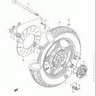 GS1100G 1982-1983 Заднее колесо