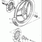 GS1100E,ES 1982-1983 Front wheel (gs1100ed / esd)