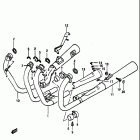 GS1100E,ES 1982-1983 Muffler (model d)