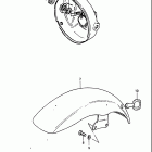 GS550L 1983 Headlamp housing - front fender