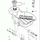 RM250 1982-1983 Fuel tank (model d)