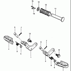 DR500 1981-1982 Подножки