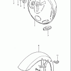 GS550L 1981-1982 Headlamp housing - front fender