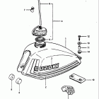 DR500 1981-1982 Топливный бак (модель X)
