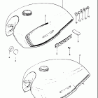 GS450 ET,ST,EX,SX,EZ 1980-1982 Топливный бак (модель T)