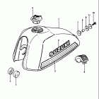 TS100 1980-1981 Fuel tank (ts100x)