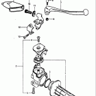 PE175 1980-1981 Right handle grip (model x)