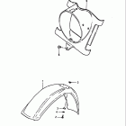 PE175 1980-1981 Front fender - headlamp housing