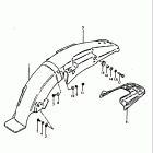 DS125 1979-1981 Rear fender (ds125t