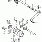 RM400 1980 Механизм  переключения передач