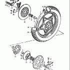 GS550,E 1980 Rear wheel (for cast wheels)
