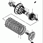 GS550,E 1977-1979 Сцепление