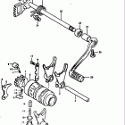 RM400 1979 Механизм  переключения передач