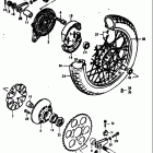 GS550,E 1977-1979 Rear wheel (gs550b
