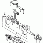 RM80 1977-1979 Piston - crankshaft (rm80c