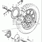 PE250 1977-1979 Rear wheel (pe250b .pe250c)