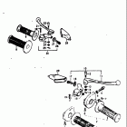 RM100 1976-1978 Handle grip - lever