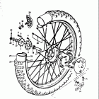 RM250 1976-1978 Front wheel (rm250c