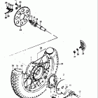 RM125 1975-1978 Rear wheel (rm125m