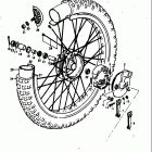 RM100 1976-1978 Переднее колесо