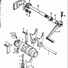 RM250 1976-1978 Механизм  переключения передач