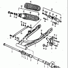 RM100 1976-1978 Rear swinging arm (rm100b