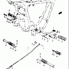 GT500 1976-1977 Rear brake - footrest