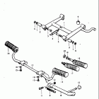 GT185 1973-1977 Center stand - footrest