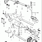 GT750 1973-1977 Механизм  переключения передач