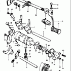 GT550 1973-1977 Механизм  переключения передач